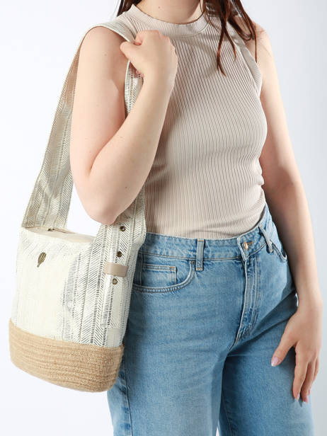 Shoppingtas Guimauve Le voyage en panier Wit guimauve PM750 ander zicht 1